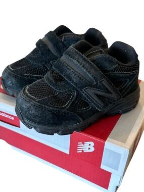 New Balance 990 Baby Toddler Size 4 / 4c Black Velcro Athletic Sneakers Shoes
